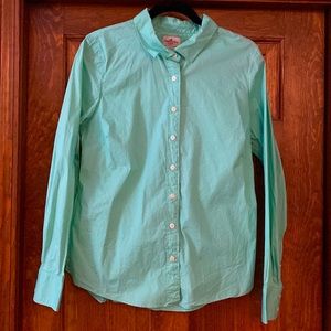 J Crew mint green button down